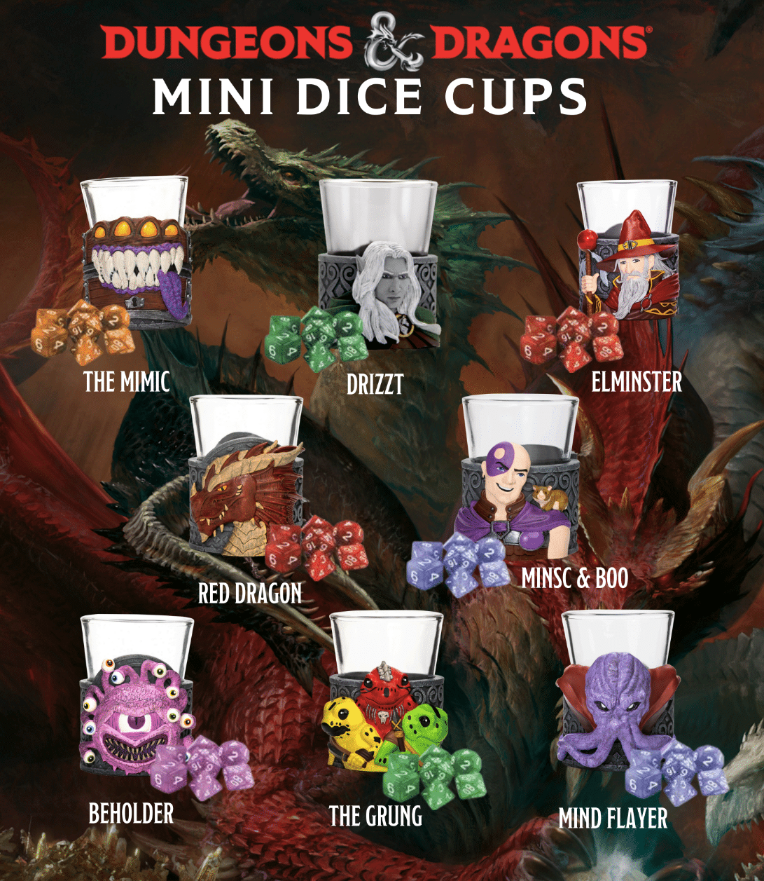 Mini D&D Mystery Dice Cup and Dice image 0